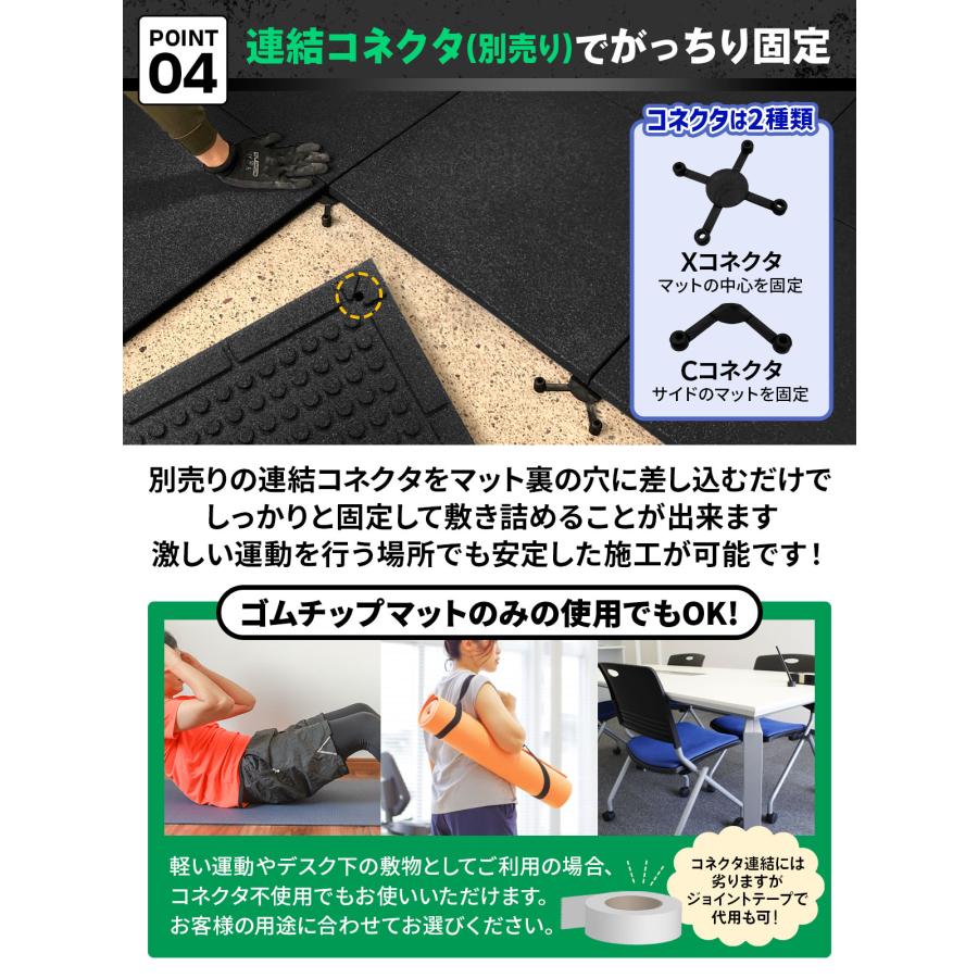 MUSCLE FACTORY ゴムチップマット ジム マット 25mm ゴム フロア MUSCLE FACTORY ゴムチップマット ジム マット 25mm ゴム フロア