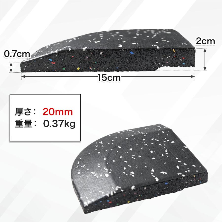 KaRaDa Style 四隅材 ゴムマット ジムマット 20mm 衝撃吸収 防音 防振