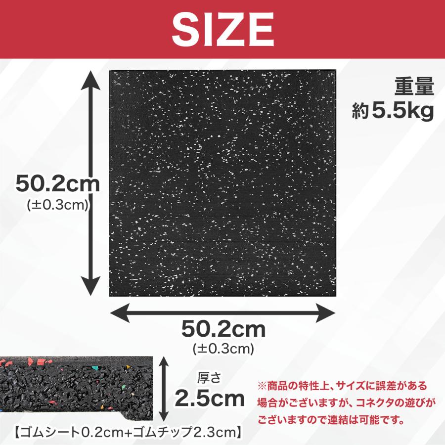 ゴムマット ジムマット 25mm 防音 防振 床 ホームジム 筋トレ マット 