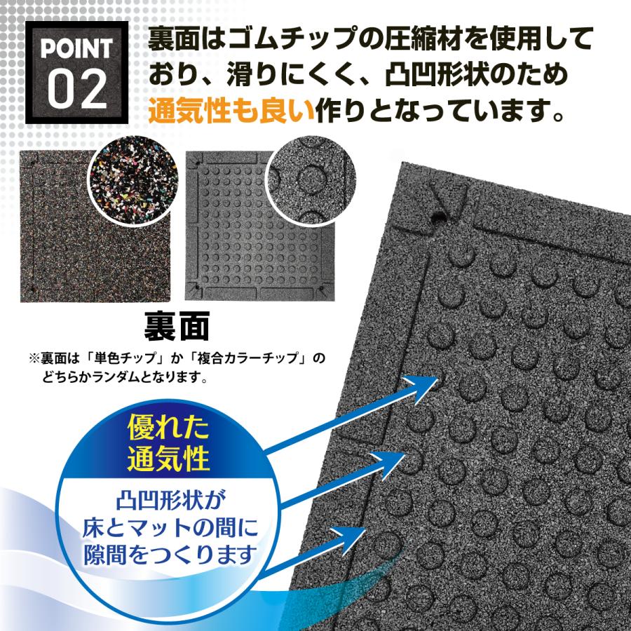 supreme 2つおりジムマット MUSCLE FACTORY ゴム フロアマット ジムマット 25mm