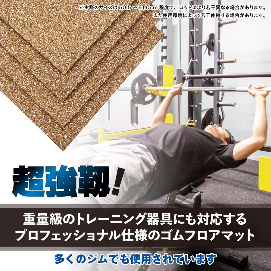 MUSCLE FACTORY ゴム フロアマット ジムマット 25mm トレーニング