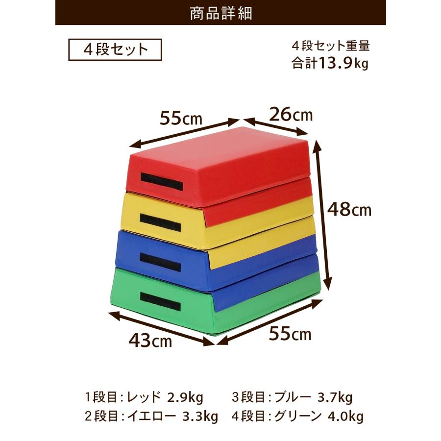 跳び箱 ソフト飛び箱 とび箱 ジョイント式とびばこ子供運動 自宅家庭用4段セット KaRaDa Style 跳び箱 ソフト 飛び箱 とび箱 ジョイント式 とびばこ
