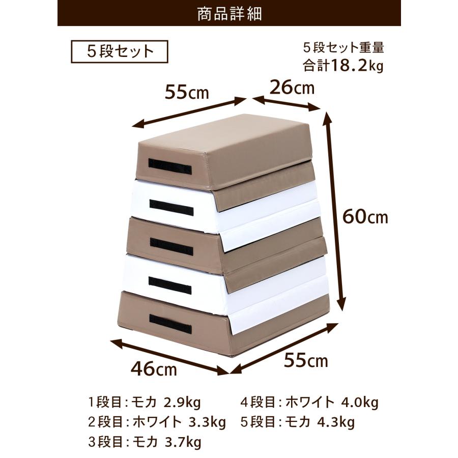 5段跳び箱 高さ60cm 跳び箱 小学校向け 5段タイプ コンパクト SG基準認証品 コーナー