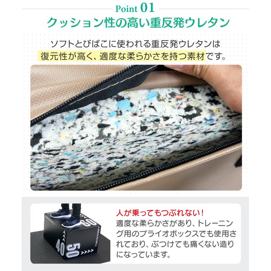 跳び箱 室内 子供 高学年向け ソフト 飛び箱 とび箱 ジョイント式 小学生 指導ライン 高重量 運動 自宅 子ども 室内 家庭用 高さ60cm 3段セットの画像