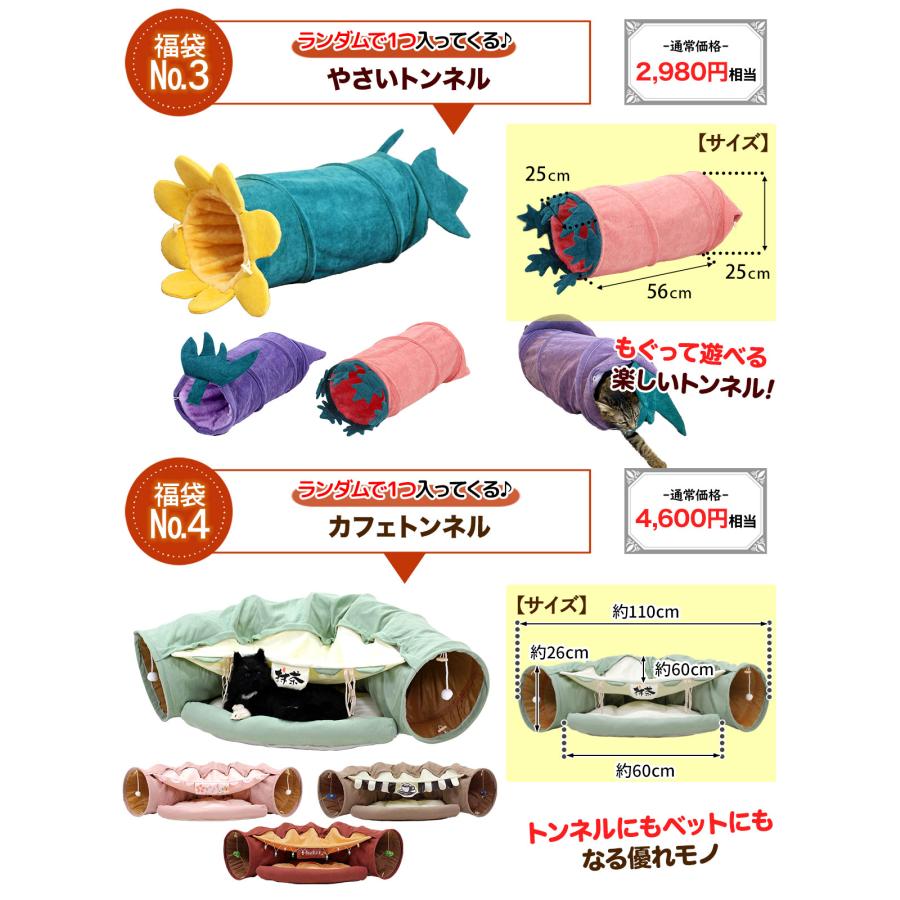 【 2024年 子猫 福袋 】 ギフト プレゼント ペット 猫 おしゃれ 秋冬 春夏 ペットハウス ピラミッド型 接触冷感 ボア フランネル Sサイズ 数量限定 6点セット | Pet Style | 03