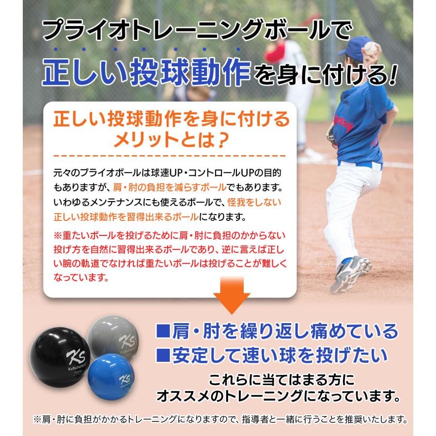 【訳あり】 プライオボール 野球 投球 球速アップ コントロール 体幹 トレーニングボール 投手 外野 打撃 練習 ストレッチ Plyo ball 500g 単品｜systemstyle｜05