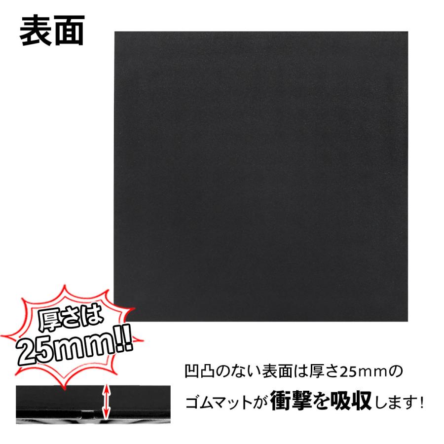 MUSCLE FACTORY 【訳あり】 高密度 ジム マット 25mm ゴム フロア