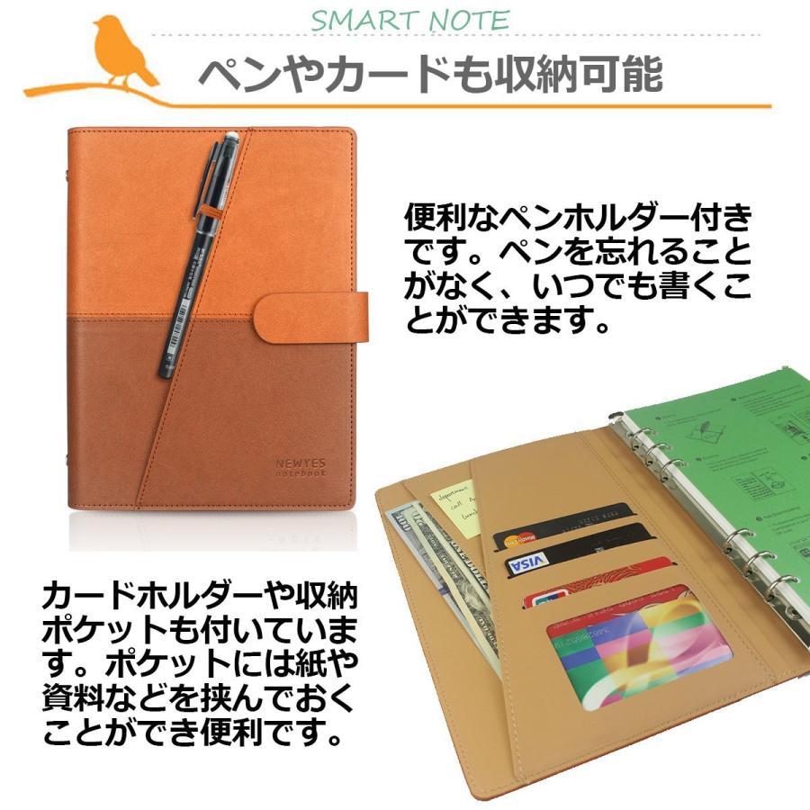 Homestec スマートノート 消せる機能のノート システム手帳 A5 革 スケジュール帳 手帳 バインダー 可愛い 文房具 オフィス用品 シンプル おしゃれ メモ帳 リン B07cnwkg87 エスワイズストア 通販 Yahoo ショッピング
