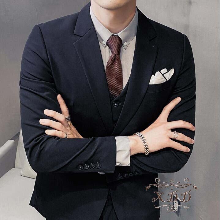 結婚式スーツ メンズスーツ 3ピース スーツセット 紳士服 シングルスーツ 3点セット ジャケット ベスト パンツ 韓国風 ビジネススーツ 上下 冠婚葬祭 通勤 Syu Shop 通販 Yahoo ショッピング