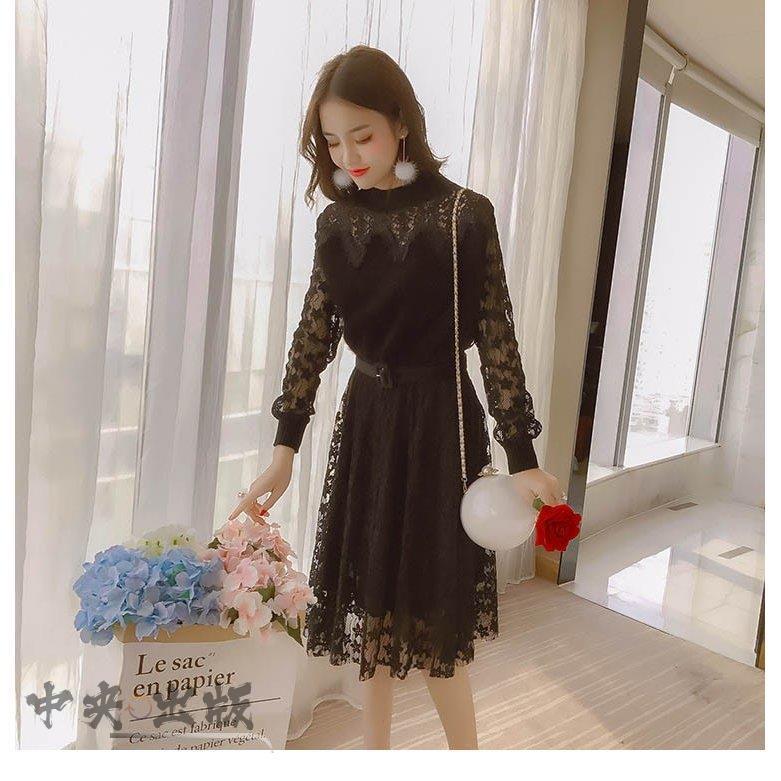 ロングワンピース レディース レースワンピース 秋 冬 長袖 膝下丈 レース ニット 結婚式 パーディー お呼ばれ フォーマル 通勤 Ol 可愛い 代 30代 Hhh 0613 Lyq648 中央出版 通販 Yahoo ショッピング