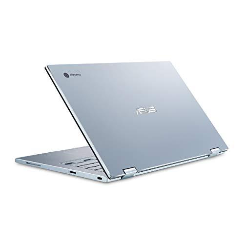 速くおよび自由な ASUS Chromebook Flip C 433 2 in 1ノートパソコン、14インチタッチスクリーンFHD NanoEdgeディスプレイ、Intel Core m 3-8100 Yプロセッサ、8 GB RAM、64