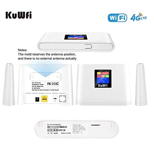 今日の超目玉  KuWi-FiモバイルWiFiホットスポット、SIMカードスロットとLCDディスプレイを備えた4 G LTEルーターRJ 45|T-MobileとATをサポート&T |150 Mbpsワイヤレス接続