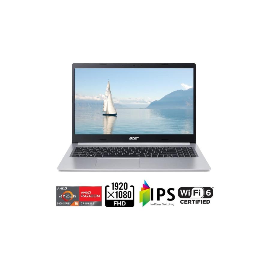 最終価格 Acer 2022 Aspire 5スリムノートパソコン、15.6インチフルHDディスプレイ、AMD Ryzen 5 5500 U Hexaコアプロセッサ、AMD Radeonグラフィックス、WiFi 6、バ