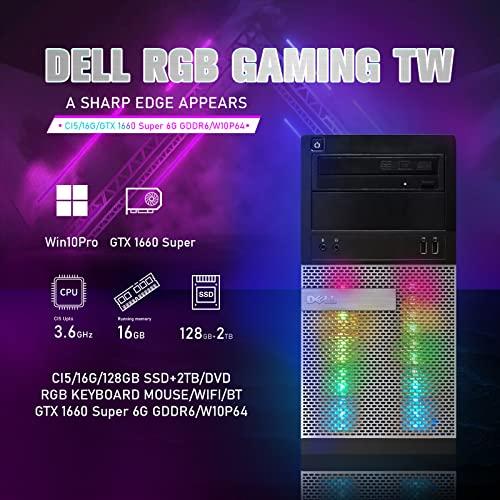 安くて可愛い人気 Dell RGB Gaming Desktop PC、Intel Quad I 5 (最大3.6 GHz) 、16 GB RAM、GeForce GTX 1050 Ti 4 G GDDR 5、128 G SSD+2 TB、DVD、WiFi&Bluetooth、RGBキー