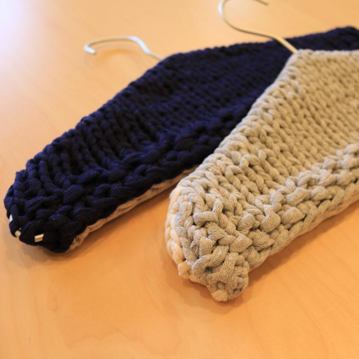 E-003】emikoichijo BIG RIBBON のハンガーカバーレシピ : 竹あみ針と