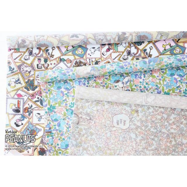 PEANUTS（TM）×LIBERTY FABRICS（ラミネート加工）カットクロス3枚セット（Woodstock Day）｜syugeiyasan｜03