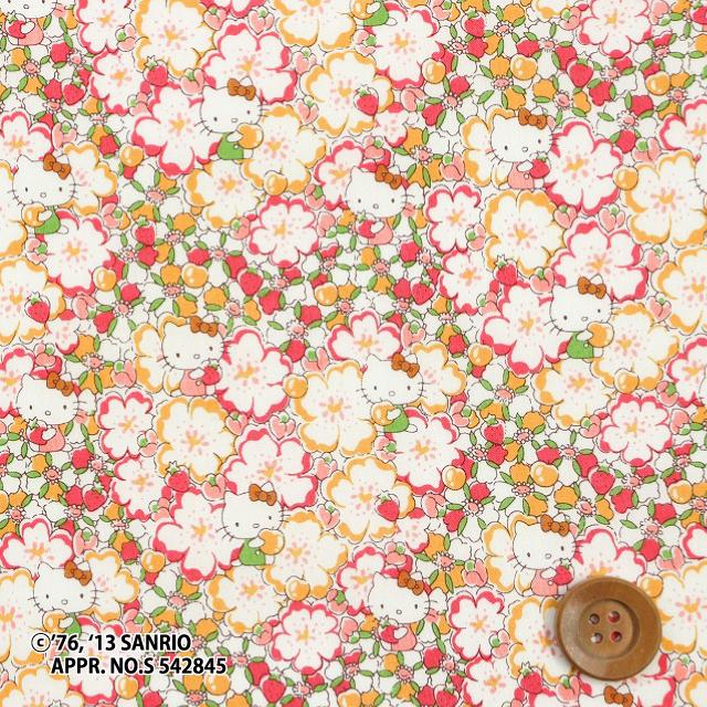 紅茶 様お取引中⭐068⭐　❣️SALE❣️　リバティ　水色　親子　ポンポンヘア LIBERTY.（リバティ） （サンドウ限定復刻色）ハローキティ×リバティ