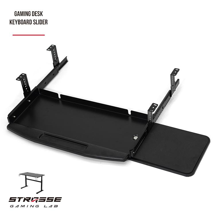 STRASSE GAMING LAB キーボードスライダー マウス台付き キーボードレール デスク領域を邪魔しない ストラッセ | 
