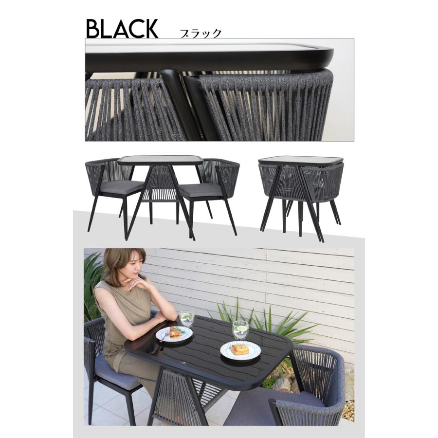 i＊3月特価 セール【2個セット】 ガーデンインテリア 大・小セット ブラック Amazon.co.jp: ガーデンテーブルセット 2way 2人掛けから4人掛けに変身