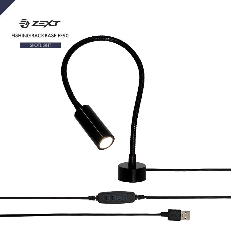 調整可能な角度のブラックLEDライト×10台 ZEXT フィッシングラック用 [照明器具 デスクライト LED 明るさ調整 10