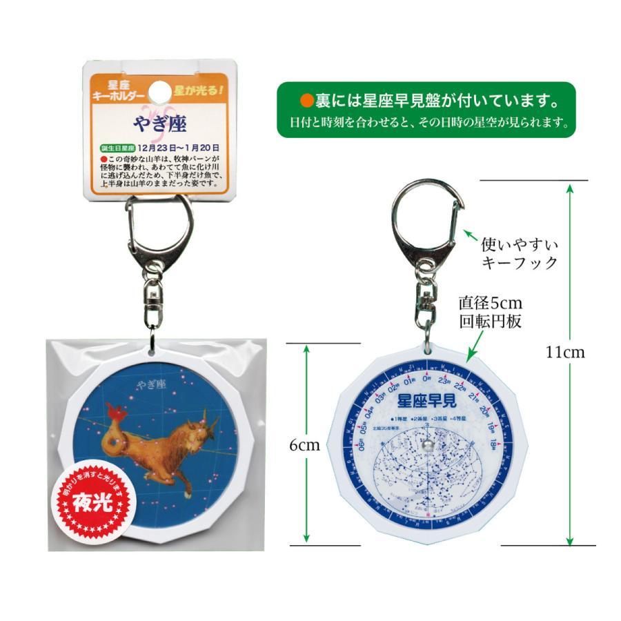 スーパー夜光！天体キーホルダー 12星座シリーズ 星座早見盤付き