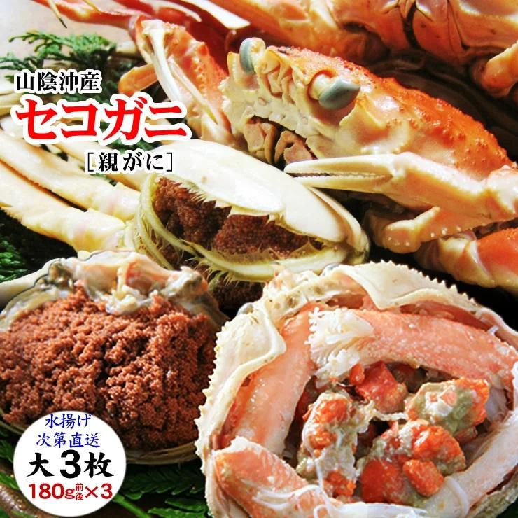 セコガニ 親がに 勢子がに 訳あり 生 大 3枚セット 180g前後が3枚入 送料無料 かに カニ 蟹 R Sekonab03 本物を追求する フォーシーズン 通販 Yahoo ショッピング