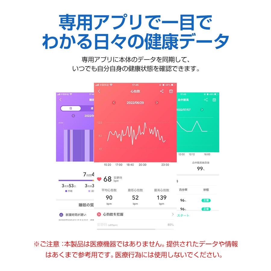 スマートウォッチ 1.7インチ 体温測定  血圧測定 血中酸素 スマート  心拍 歩数 カロリー 健康管理 腕時計 GT2 人気 父の日｜syunyou｜28