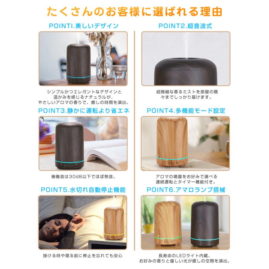 864円 安心発送 1台3役 アロマディフューザー 車 ディフューザー 噴霧式 木目調 ネブライザー式 芳香剤 コードレス 小型 静音 リラックス ギフト 送料無料
