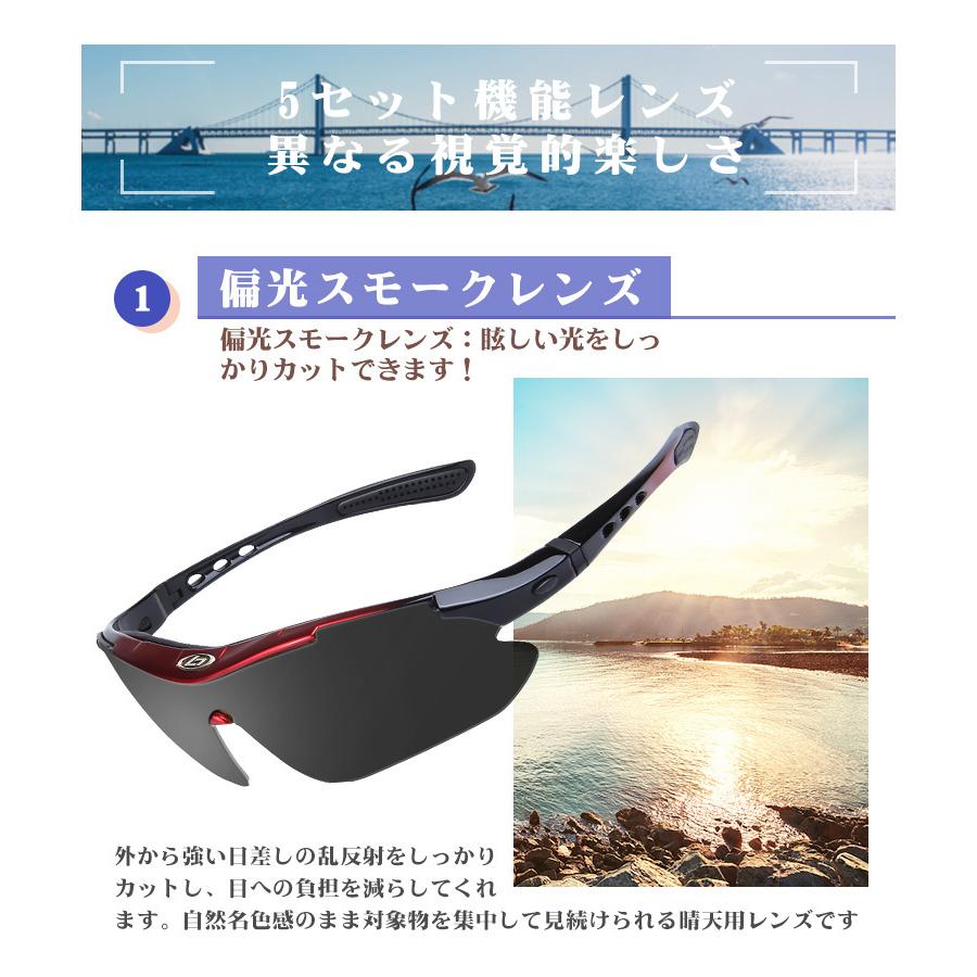 越知月光セット 5点 お得な13点セット サングラス 偏光 調光 交換レンズ5枚 スポーツ