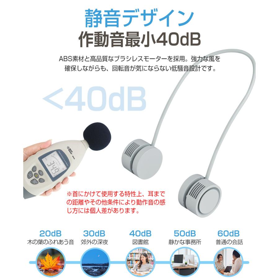 首掛け扇風機 ネックファン ネッククーラー 羽根なし 折りたたみ式 USB