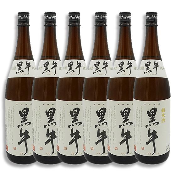 ギフト プレゼント 日本酒 黒牛 純米酒 1800ml 6本セット 送料無料