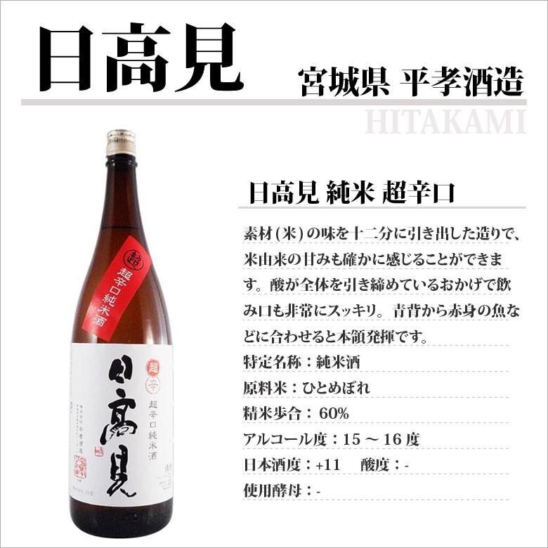 日本酒 辛口純米酒 日高見 超辛1800ml ひたかみ 宮城県 平考酒造 1045400 朝日屋酒店 ヤフー店 通販 Yahoo ショッピング