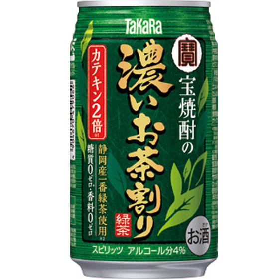 父の日 プレゼント お酒 タカラ 宝焼酎の濃いお茶割り カテキン２倍 335ml 缶 24本  ケース販売｜syurakushop