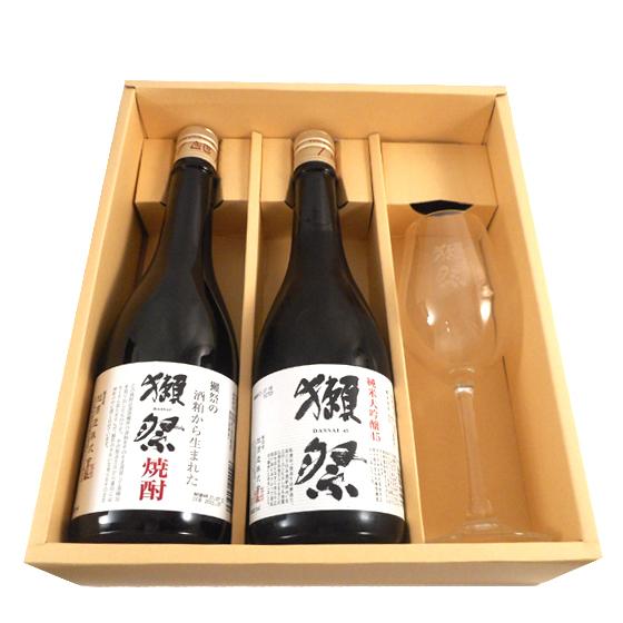 ギフト プレゼント 獺祭 獺祭 焼酎 720ml ＆ 純米大吟醸45 720ml ＆ 星付きグラスセット ボックス入り 送料無料 正規販売店 山口県 旭酒造｜syurakushop｜02