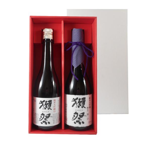 ギフト プレゼント 獺祭 日本酒 飲み比べセット 純米大吟醸 磨き45/23 720ml 2種 獺祭専用紅白ボックス 山口県 旭酒造 送料無料｜syurakushop