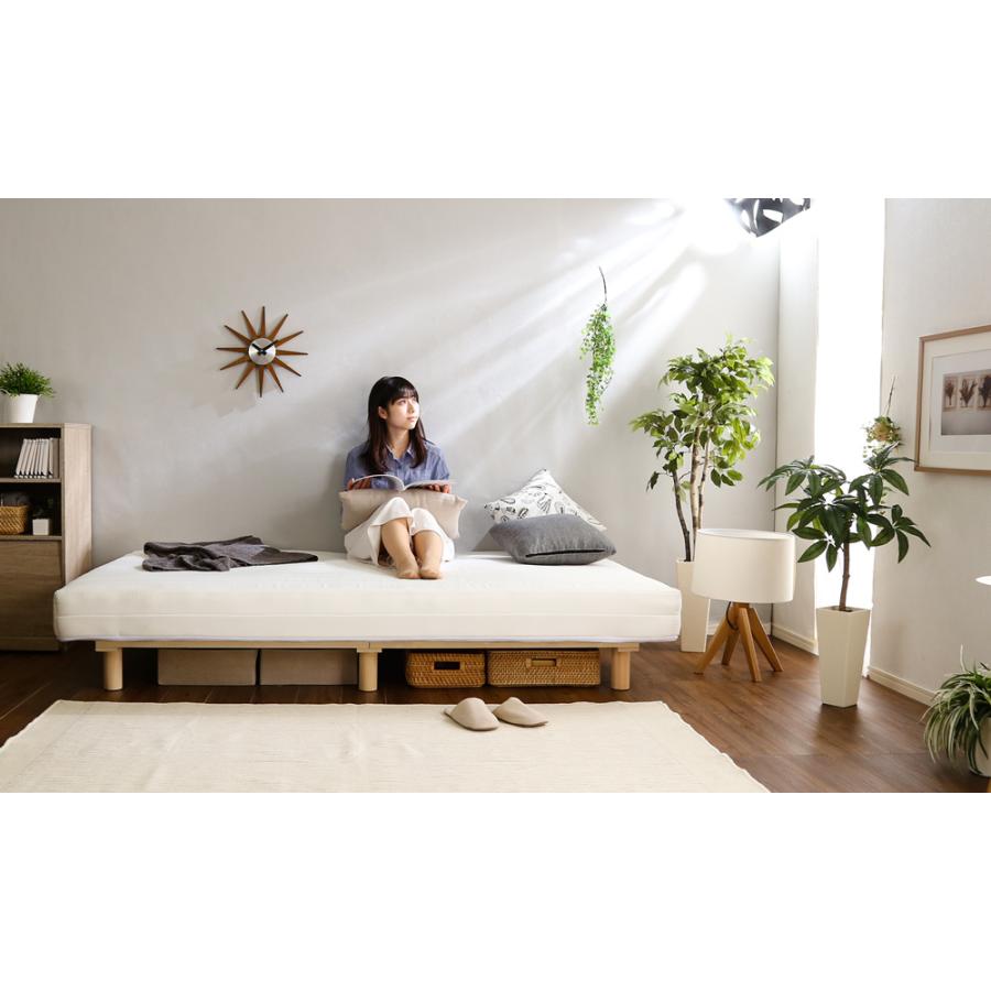 ベッド シングルベッド すのこ ベッドフレーム 脚付きマットレス