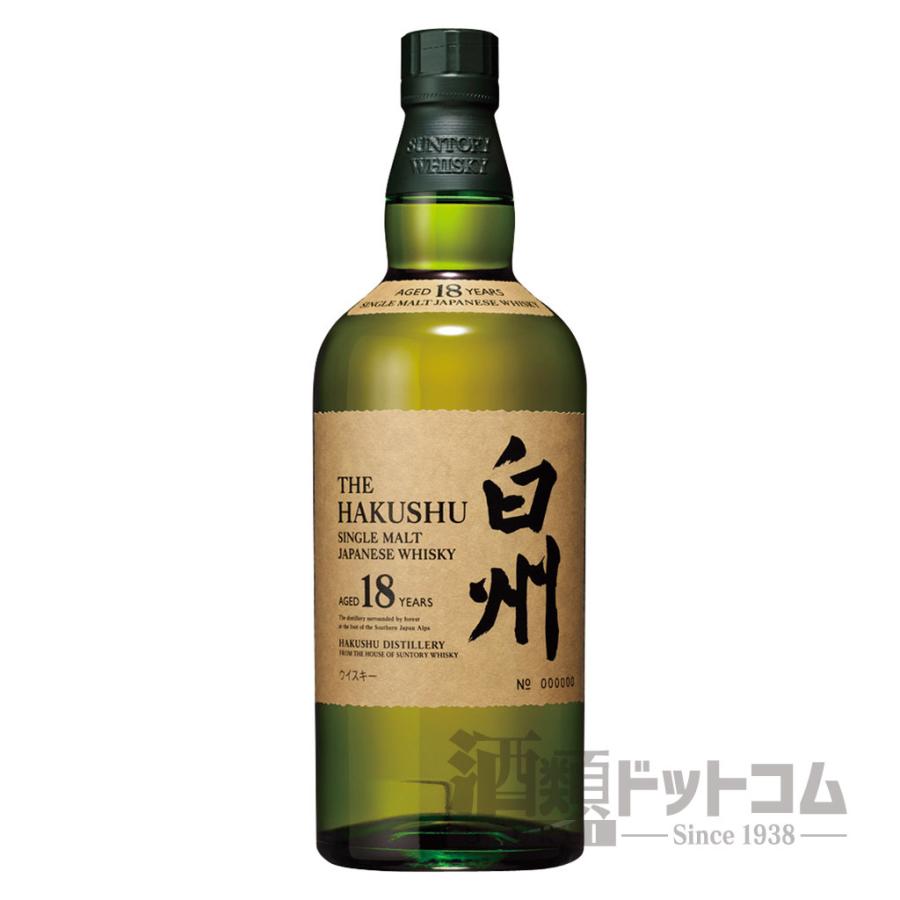 化粧箱有 サントリー SUNTORY 白州18年　700mlボトル　正規品 サントリー シングルモルト 白州18年 (化粧箱付き) : 酒類ドットコム