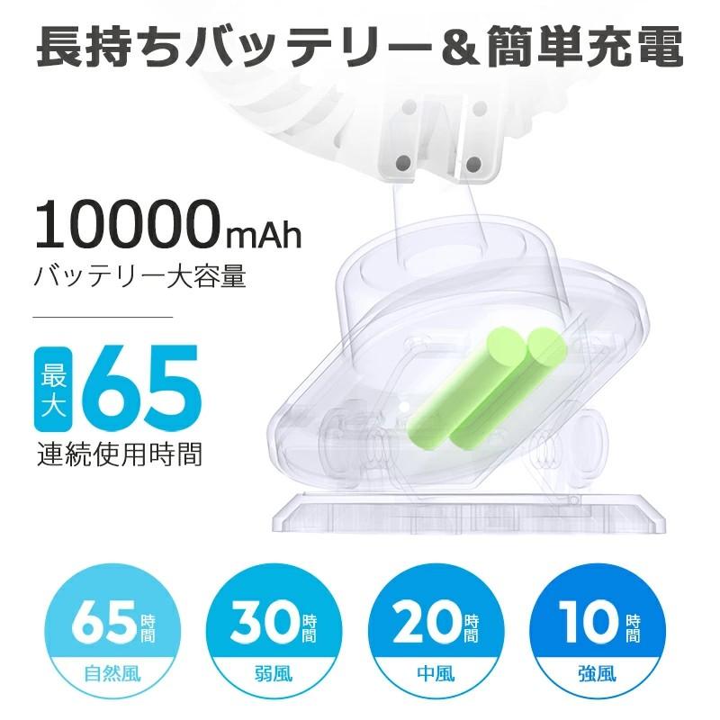 DeliToo 「クーポンで最安1580円」卓上扇風機 クリップ 10000mAh