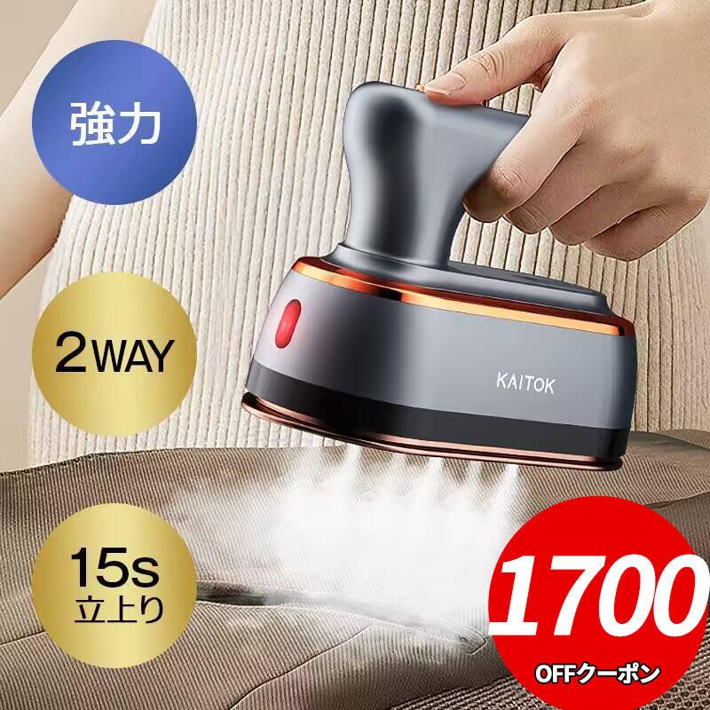 スチームアイロン 2WAY 18g/min 強力スチーム シワ伸ばし 軽量 恒温 除