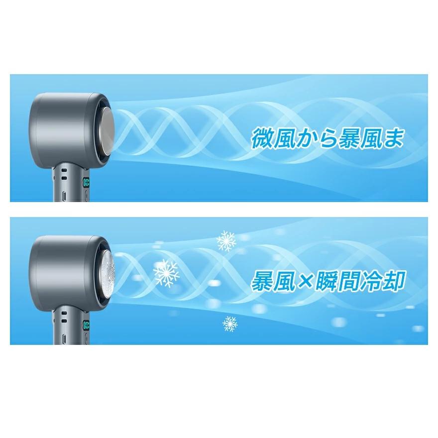【新色追加・2点購入で1点2780円】ハンディファン 手持ち扇風機 -25℃冷却 100段階風量 90°折り畳み 卓上扇風機 小型  携帯扇風機 冷却プレート付き | ブランド登録なし | 18
