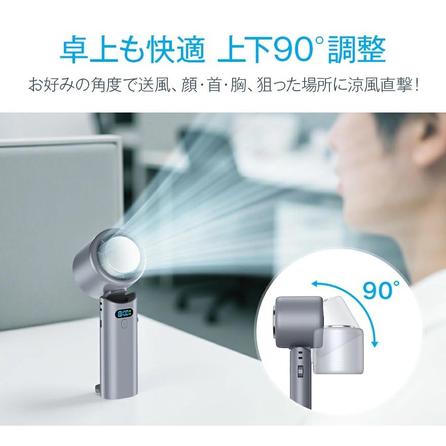 【新色追加・2点購入で1点2780円】ハンディファン 手持ち扇風機 -25℃冷却 100段階風量 90°折り畳み 卓上扇風機 小型  携帯扇風機 冷却プレート付き | ブランド登録なし | 21