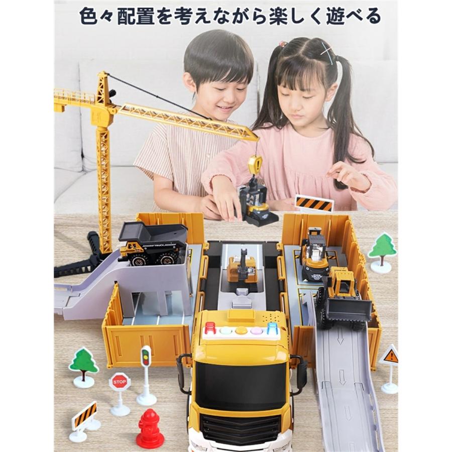 建設車両 セット 作業車セット 車おもちゃ はたらく車 工事カー ショベルカー ロードローラー ダンプカー トラック ブルドーザー フォークリフト【海外直送】|syussyu|08