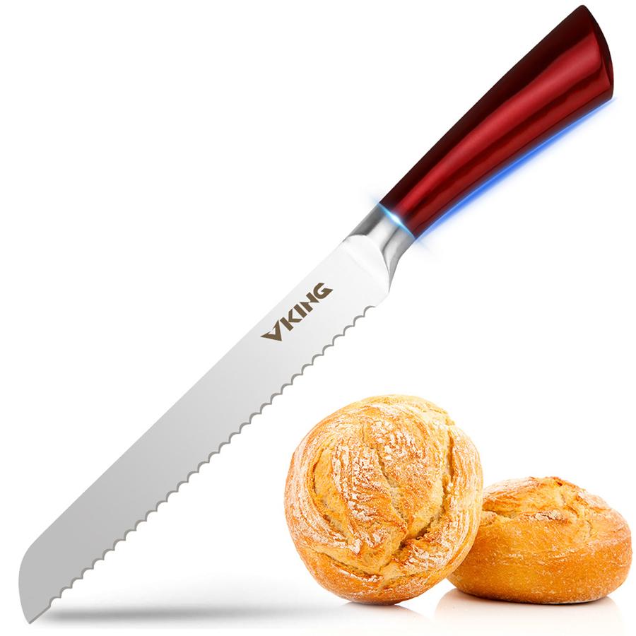パン切り包丁 ナイフ 刃渡り 200mm 波刃 片刃 オールステンレス鋼 ケーキナイフ 一体型 パンきりナイフ 一体構造ハンドル パンカットナイフ