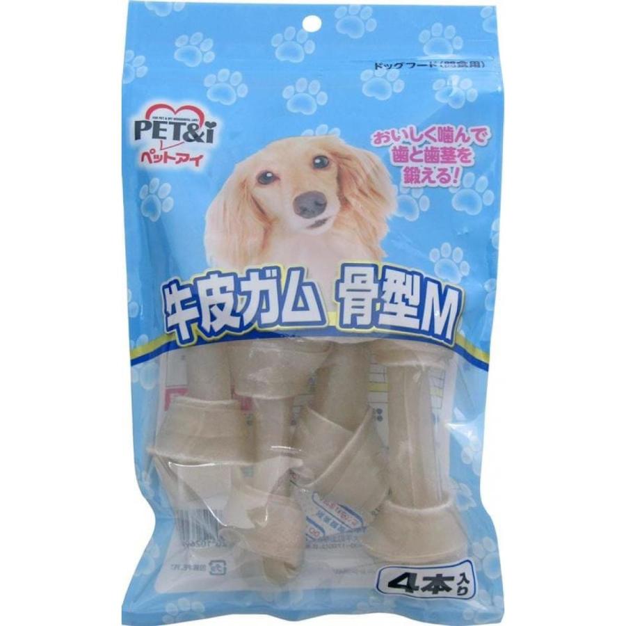 ペットアイ 牛皮ガム 骨型m 4本入り 犬用 おやつ ドッグフード 無添加 無着色 ダイユーエイト収納ナビ Com 通販 Yahoo ショッピング