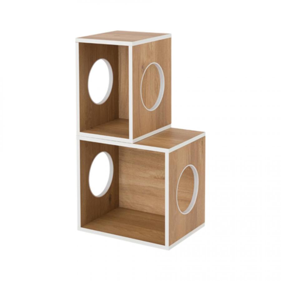 ドウシシャ 積み重ねられるボックス ANIN-NA ナチュラル ボックス 猫