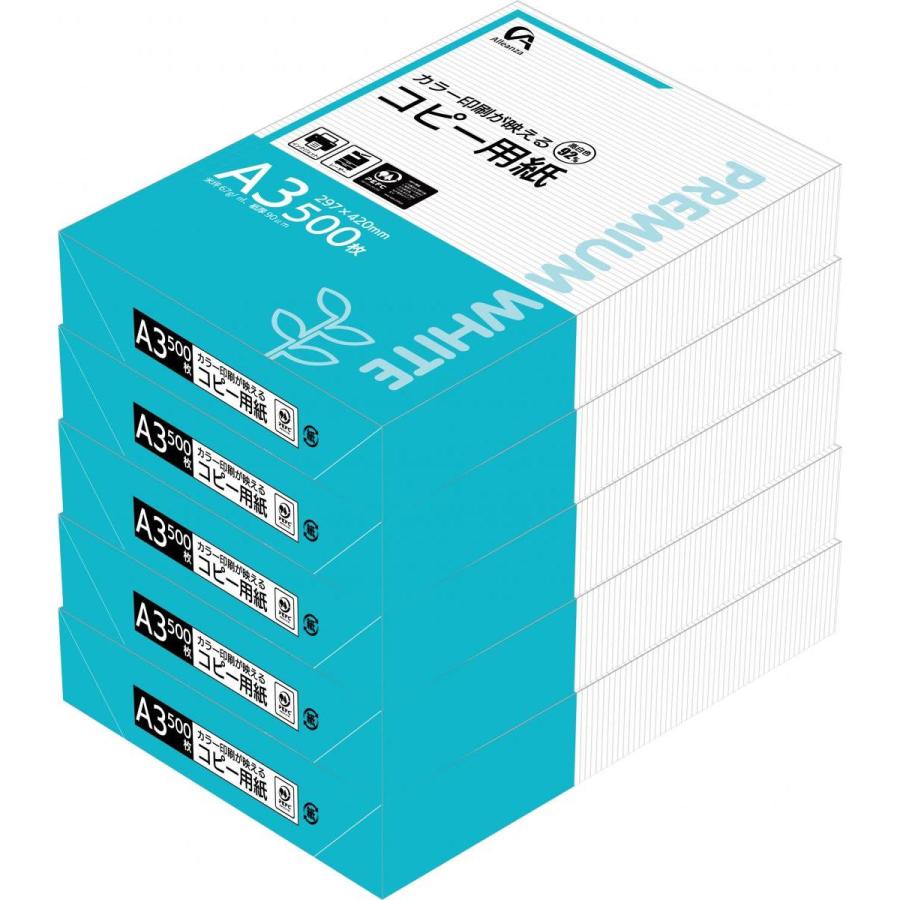 Allenza(アレンザ) カラー印刷が映えるコピー用紙 A3 500枚×5冊(1