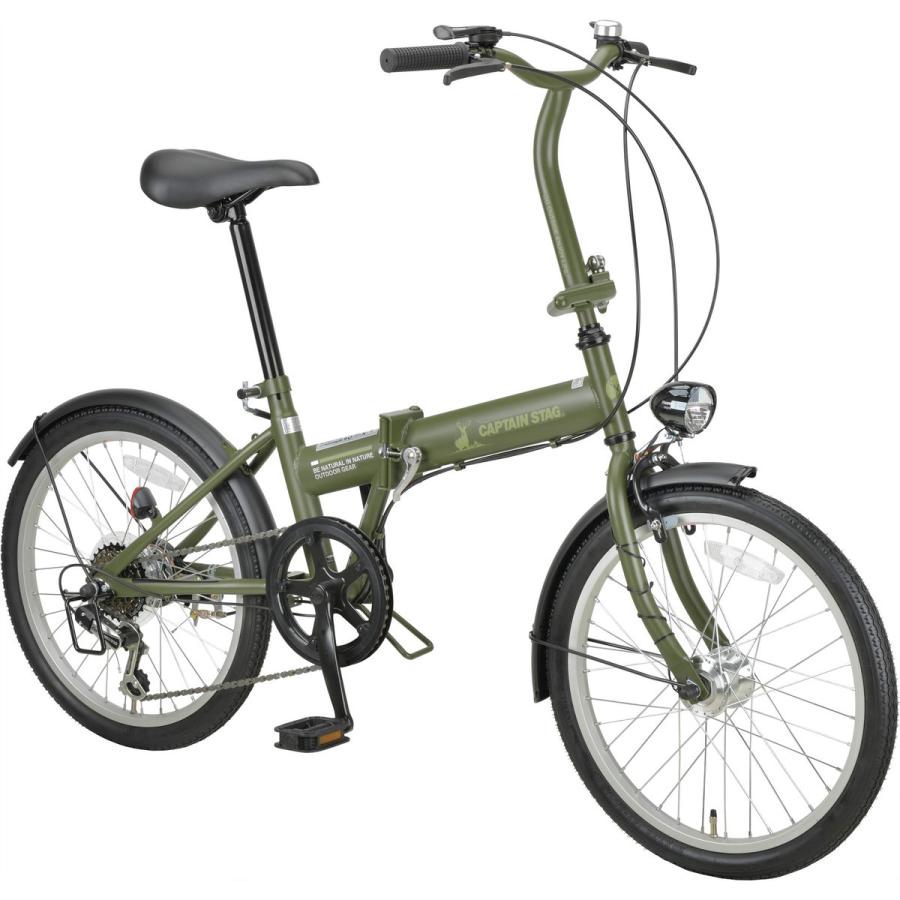 CAPTAIN STAG 折りたたみ自転車 ダークグリーン CAPTAIN STAG 折りたたみ自転車 ダークグリーン CAPTAIN STAG