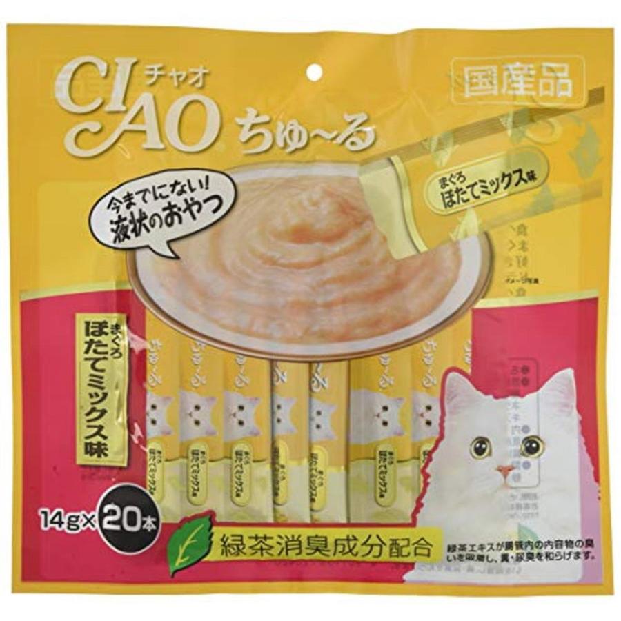 チャオ Ciao 猫用おやつ ちゅ る まぐろ ほたてミックス味 14g 本入 ダイユーエイト収納ナビ Com 通販 Yahoo ショッピング