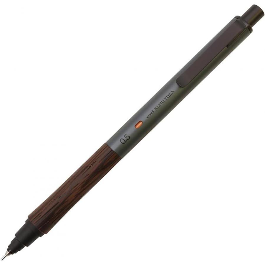 三菱鉛筆 クルトガ メタル＆ウッド シャープペンシル 5本セット 在庫有】三菱鉛筆 クルトガ ウッド 0.5mm スチールグレー M5-KW 1P