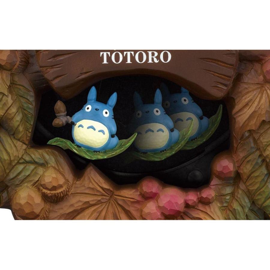リズム となりのトトロ掛時計 テーマ曲付き ブラウン 4MJ429-M06